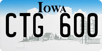 IA license plate CTG600