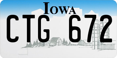IA license plate CTG672