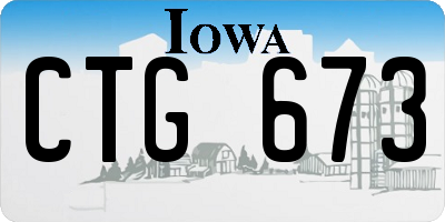 IA license plate CTG673