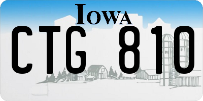 IA license plate CTG810