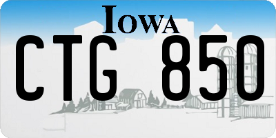 IA license plate CTG850