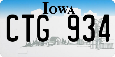 IA license plate CTG934