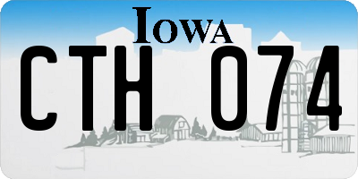 IA license plate CTH074