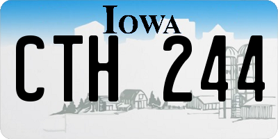 IA license plate CTH244