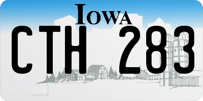 IA license plate CTH283