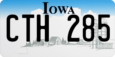 IA license plate CTH285