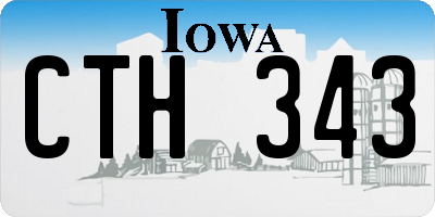 IA license plate CTH343