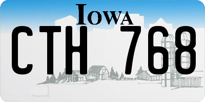 IA license plate CTH768