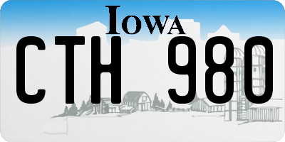 IA license plate CTH980