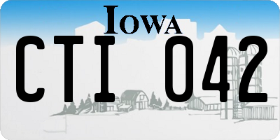 IA license plate CTI042