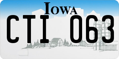IA license plate CTI063