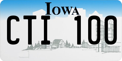 IA license plate CTI100