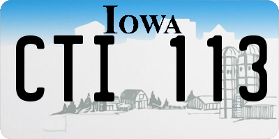 IA license plate CTI113