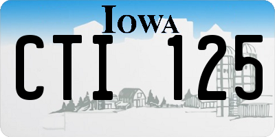 IA license plate CTI125