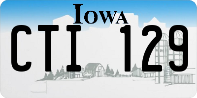 IA license plate CTI129