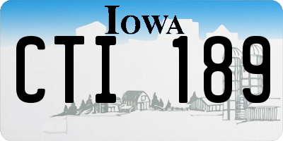 IA license plate CTI189