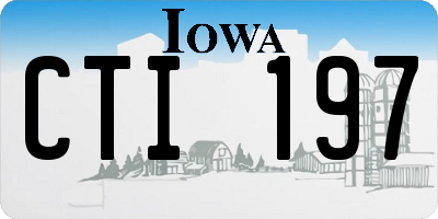IA license plate CTI197