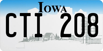 IA license plate CTI208