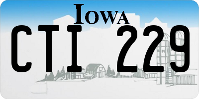 IA license plate CTI229
