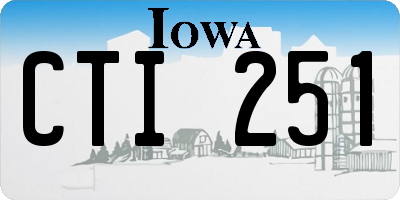 IA license plate CTI251