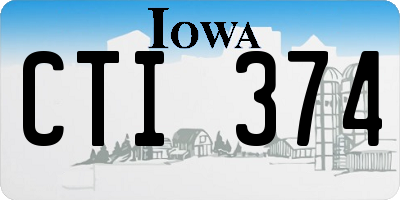 IA license plate CTI374