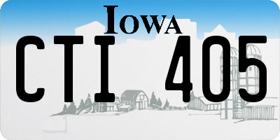 IA license plate CTI405