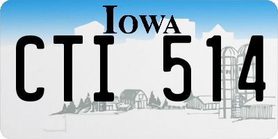 IA license plate CTI514