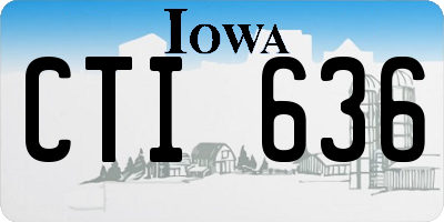 IA license plate CTI636