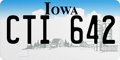 IA license plate CTI642