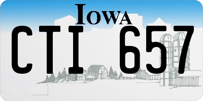IA license plate CTI657