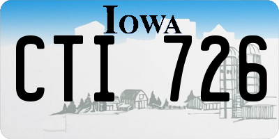 IA license plate CTI726