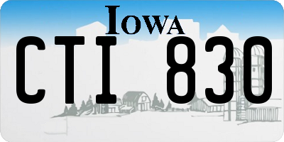 IA license plate CTI830