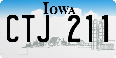 IA license plate CTJ211