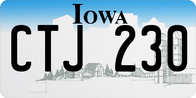 IA license plate CTJ230