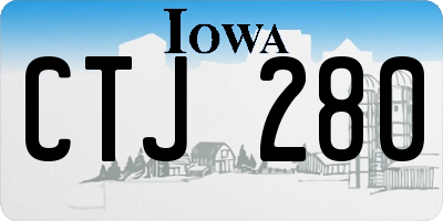 IA license plate CTJ280