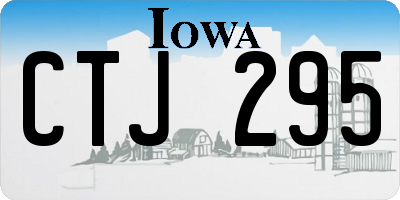 IA license plate CTJ295