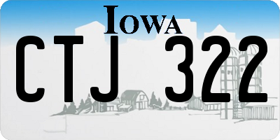 IA license plate CTJ322