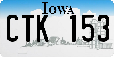 IA license plate CTK153