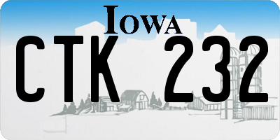 IA license plate CTK232