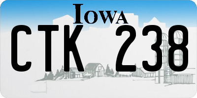 IA license plate CTK238