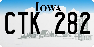 IA license plate CTK282