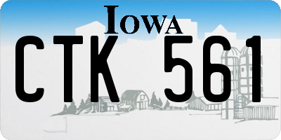 IA license plate CTK561