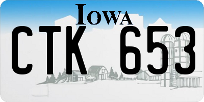 IA license plate CTK653