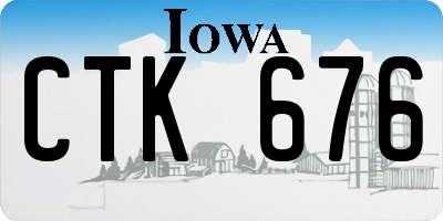 IA license plate CTK676