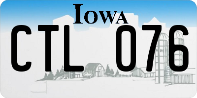 IA license plate CTL076