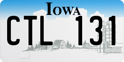 IA license plate CTL131