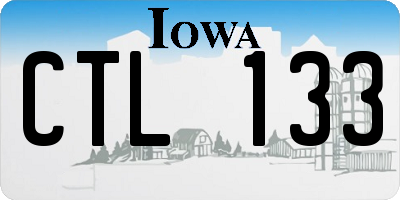 IA license plate CTL133