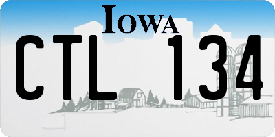 IA license plate CTL134