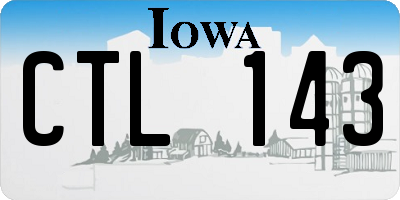 IA license plate CTL143