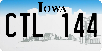 IA license plate CTL144